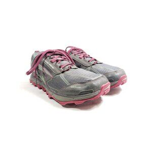 Altra Womens Size 11 Lone Peak-4 Trail Running Shoes Gray & Pink